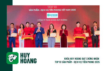 KHÓA HUY HOÀNG ĐẠT TOP 10 SẢN PHẨM - DỊCH VỤ TIÊN PHONG NĂM 2025 